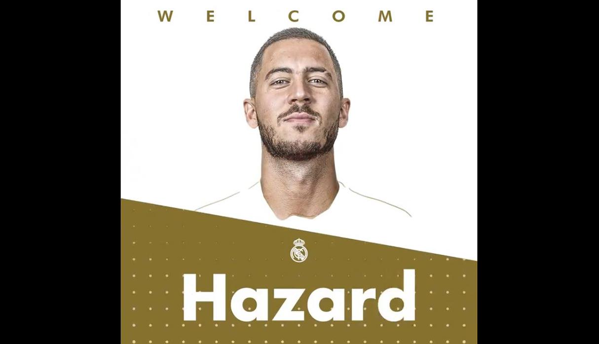 Eden Hazard ya es jugador del Real Madrid. (Foto: captura Twitter)