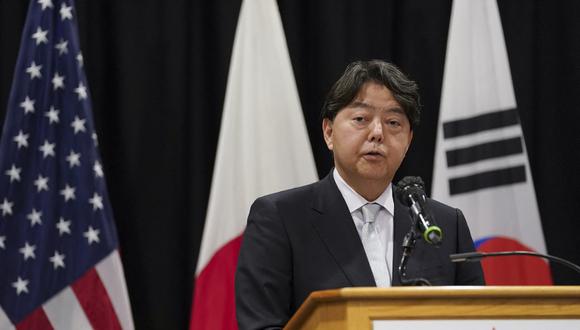 El ministro de Exteriores de Japón, Yoshimasa Hayashi. (Foto: Kevin Lamarque / AFP)