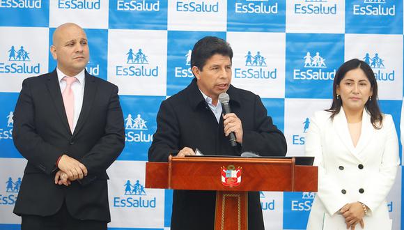 Pedro Castillo participó en la ceremonia del aniversario del Hospital Rebagliati. (Foto: Presidencia)
