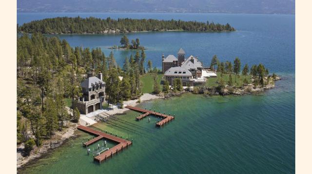 Isla Shelter (Montana, EE.UU.). Situada en el Lago Flathead está en venta por US$ 59.5 millones. (Foto: Telegraph)