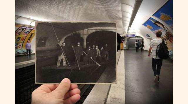 LA GRAN INUNDACIÓN DE PARÍS EN ENERO DE 1910. ESTACIÓN DE METRO ODÉON
