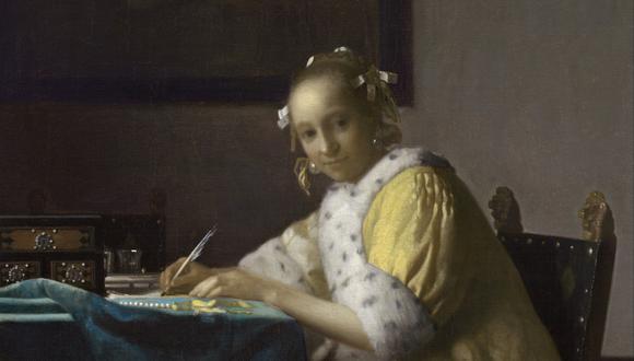 Una señora escribiendo de Johannes Vermeer.  (Foto: commons.wikimedia)