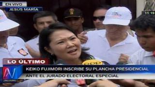 Fuerza Popular inscribió su plancha presidencial que encabeza Keiko Fujimori