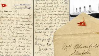 Subastan carta escrita antes de que el Titanic se hundiera