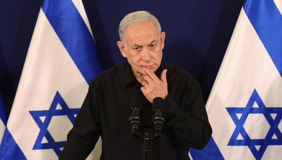 Benjamín Netanyahu señaló que uno de sus objetivos es que Gaza “ya no represente una amenaza contra Israel”, lo que dijo implicaría invadir Rafah. Foto: EFE/EPA/ABIR SULTAN