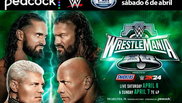 The Rock  y Roman Reigns se unirán para pelear contra Seth Rolling y Cody Rhodes en la primera noche este 6 de abril por WrestleMania 40. (Foto: Gestión/Composición)
