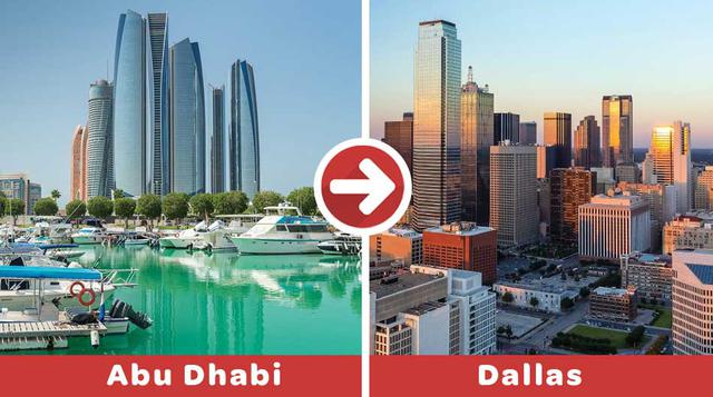 Abu Dhabi-Dallas. La aerolínea esta vez es Etihad Airways y el viaje demora 16h 20m. El trayecto es de 12,962 km.