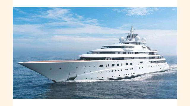 TOPAZ – US$ 527 millones. Sobresale por su estilo futurista, es uno de los más grandes, lujosos y cómodos del mundo. También está entre los más caros. Su interior está concebido como si fuera una casa de playa. Con una longitud de 482 pies, Topaz es uno d