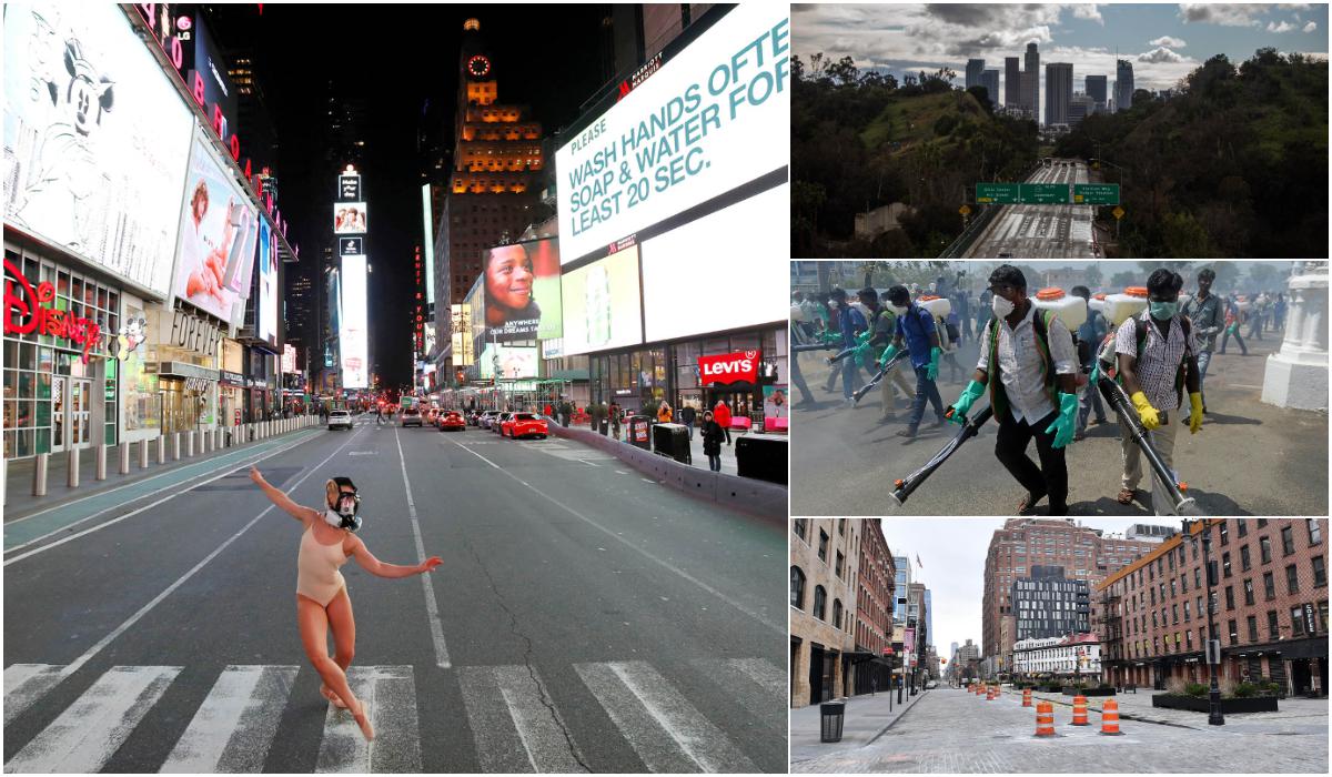 Así lucen las distintas ciudades y calles más famosas del mundo por la cuarentena por coronavirus. (Fotos de EFE y AFP)