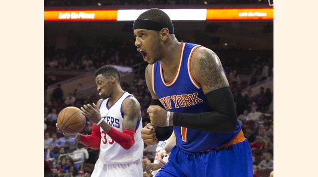 Carmelo Anthony # 7 de los Knicks de Nueva York, Ingresos totales: US$ 30.5 millones, Sueldo: US$ 22.5 millones, Patrocinios: US$ 8 millones. (Foto: Getty)