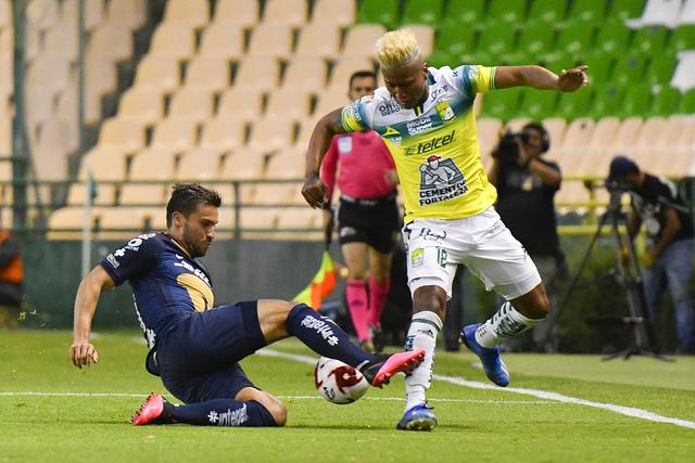 Pedro Aquino (25) está valorizado en 1.31 millones de dólares tras perder un valor de 327.40 mil dólares. (Foto: Club León)