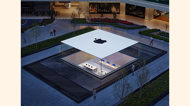 La Apple Store de Estambul (Turquía) tiene forma de cubo, está construido bajo el nivel del suelo, lo que permite el ingreso de luz natural. Es un diseño transparente y cristalino de vanguardia. (Foto: 20minutos)