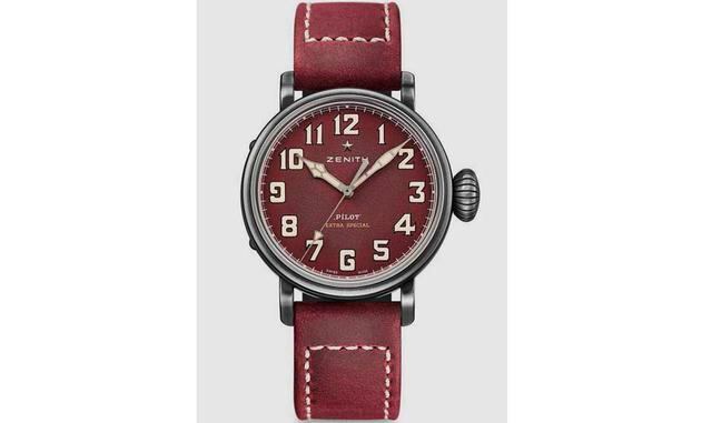 Zenith. Pilot Type 20 Extra Special. Fácilmente identificable por las amplias dimensiones de los números de sus índices, este modelo de Zenith gana interés para el público femenino en su nuevo formato de 40 milímetros y, atención, colores originales como 