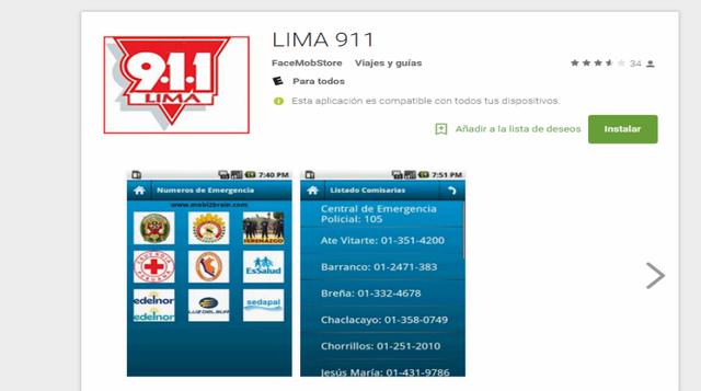 Lima 911: Exclusivo para Android, un app que seguro te sacará de apuros. La aplicación peruana nos indica el listado número de emergencias de Lima, como comisarias, estaciones de bomberos, etc.