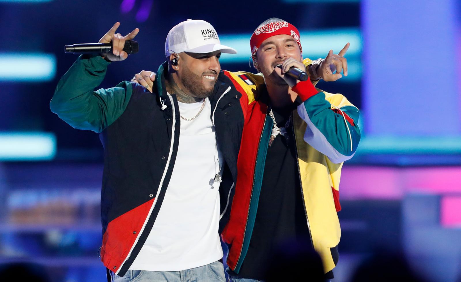 Nicky Jam y J Blavin. (Foto: AP).