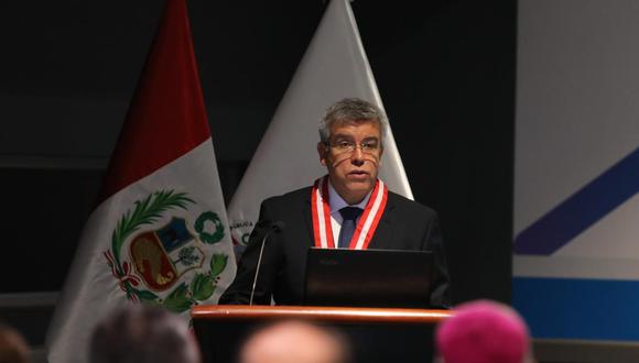 Antonio de la Haza juró como nuevo y último presidente de la actual JNJ para el periodo 2024-2025. Foto: PJ
