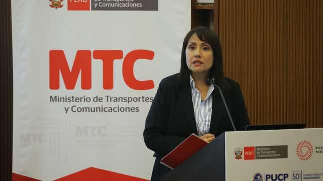 María Jara, ministra de Transportes y Comunicaciones. (Foto: Difusión)