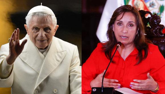 Presidenta Dina Boluarte expresó sus condolencia por el fallecimiento del papa emérito Benedicto XVI. (Foto: AFP/GEC)