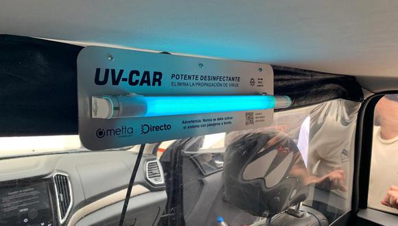 Uno de los primeros en acoger la tecnología de desinfección con rayos ultravioleta ha sido el rubro de taxis con UV Car, afirma Metta Technologies.