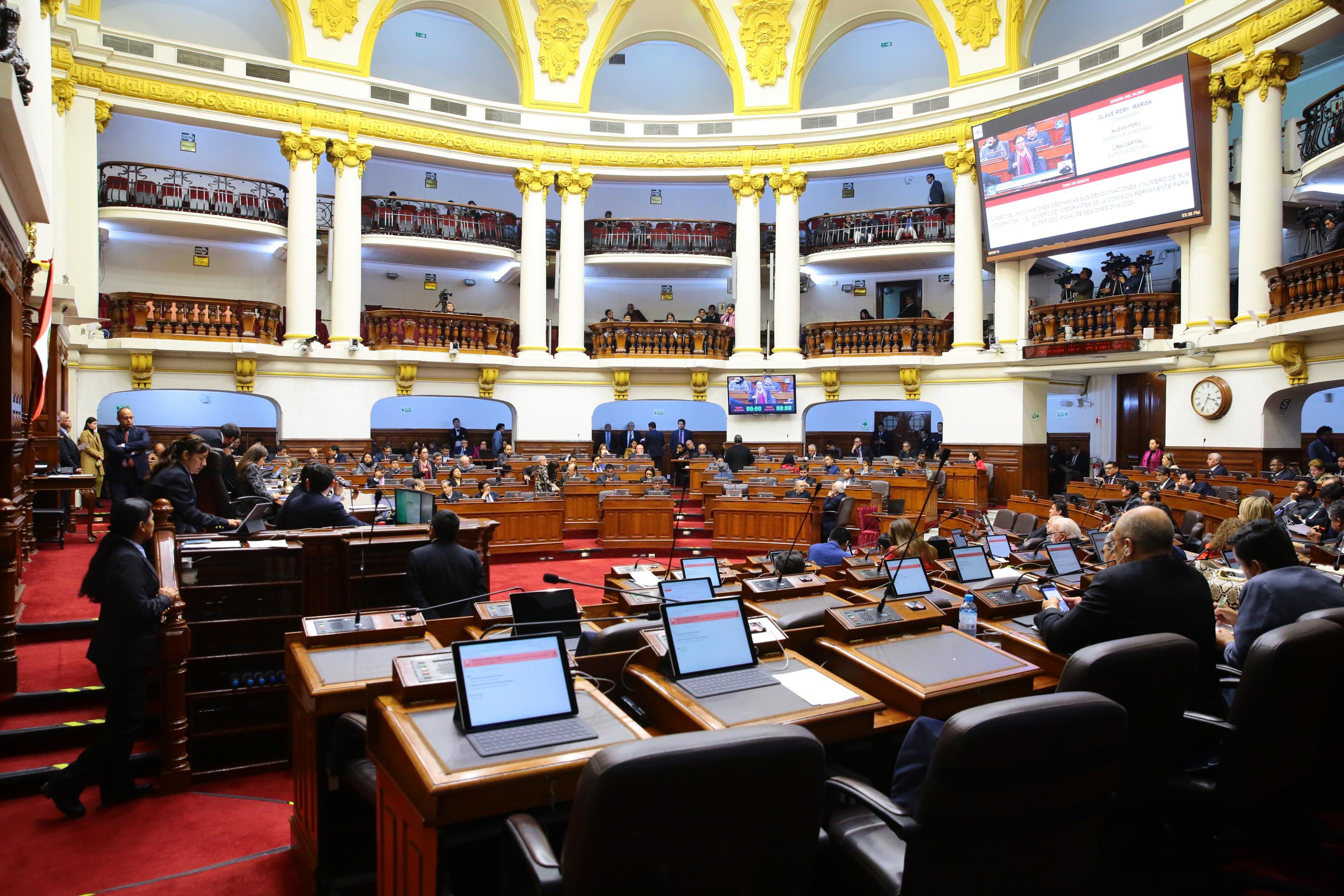 El pleno del Congreso tuvo su primera sesión en la legislatura 2019-2020 este martes. (Foto: Congreso)