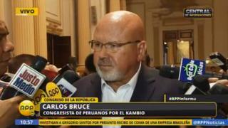 Bruce: Mañana la bancada tomará "posición unitaria" sobre censura a Saavedra
