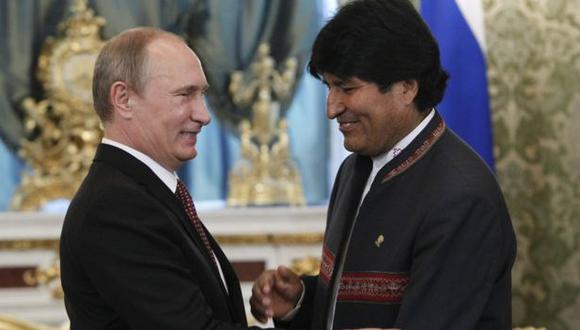 Vladimir Putin y Evo Morales se han reunido varias veces durante sus extensos mandatos. (Foto: AFP)
