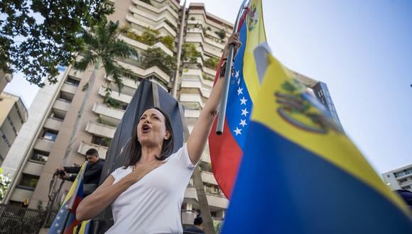La opositora venezolana María Corina Machado. (Foto de Miguel Gutiérrez / EFE)