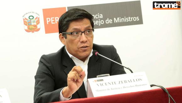 El ministro de Justicia, Vicente Zeballos, manifestó que César Villanueva fue, en algún momento, un posible candidato para la presidencia del Congreso. (Foto: GEC)
