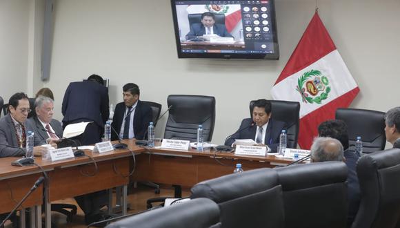Congresista Wilson Quispe preside la sesión de la comisión de Fiscalización y Contraloría. (Congreso de la República/CCox)