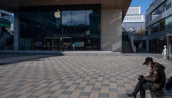 La tienda de Apple en Sanlitun en Beijing el 26 de noviembre. Fuente: Bloomberg