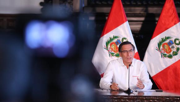 El presidente Martín Vizcarra dio el anuncio durante una conferencia de prensa en el octavo día de aislamiento social obligatorio en el país. (Foto: Presidencia)