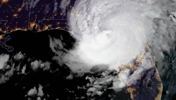 El huracán Idalia pisando Florida el 30 de agosto de 2023 (Foto: NOAA)