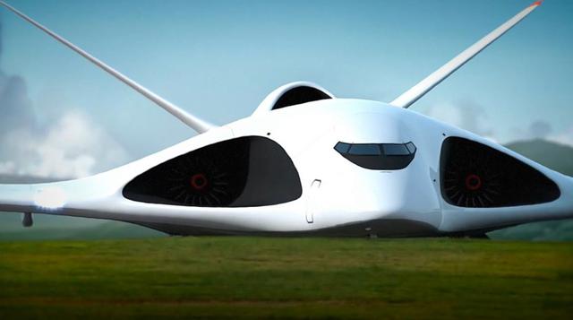 El avión se cree que cuentan con una turbina de gas superior, así como dos ventiladores eléctricos. La parte posterior de las alas del avión generará empuje vectored. (Foto:Vimeo.com)