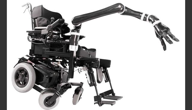 FOTO 3 | Jaco: Es uno de los robots de asistencia con más éxito del mundo. Es un brazo ligero con gran capacidad de maniobra que se instala fácilmente en una silla de ruedas y puede alcanzar cosas o dar la mano.