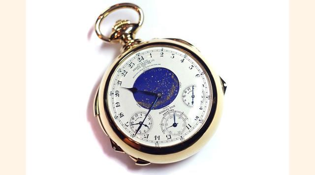 Además de la hora y un calendario perpetuo, este reloj posee complicaciones inusuales y personalizadas, como las fases de la luna, indicadores del amanecer y el atardecer para Nueva York. (Foto: Mega Ricos)