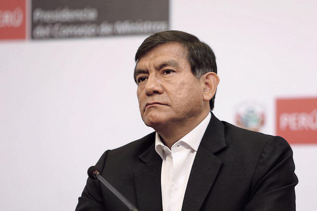 LIMA, 27 DE MARZO DEL 2019FOTOS DURANTE LA CONFERENCIA DE PRENSA CONVOCADA POR LA PRESIDENCIA DEL CONSEJO DE MINISTROS PARA ANUNCIAR LAS MEDIDAS QUE SE TOMARAN SOBRE LAS PROTESTAS EN EL CONFLICTO MINERO LAS BAMBAS.LA CONFERENCIA CONTO CON LA PARTICIPACION DE:SALVADOR DEL SOLAR (PRESIDENTE DEL CONSEJO DE MINISTROS)CARLOS MORAN (MINISTRO DEL INTERIOR)ZULEMA TOMAS (MINISTRA DE SALUD)EDMER TRUJILLO (MINISTRO DE TRANSPORTES Y COMUNICACIONES)PAOLA BUSTAMANTE (MINISTRA DE INCLUSION SOCIAL)