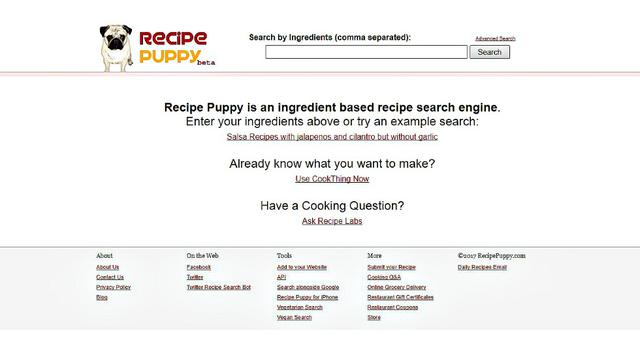 FOTO 12 | Recipe Puppy. Introduce todos los ingredientes que tengas en tu cocina y este maravilloso programa te dirá qué recetas puedes preparar. Es una gran manera de aprender a cocinar sin la molestia de buscar los componentes en el mercado.