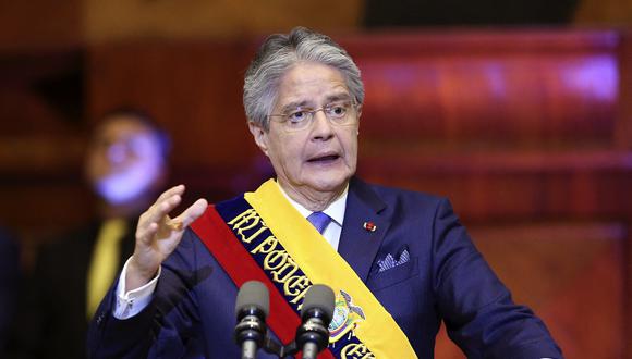 El presidente Guillermo Lasso presentaó un proyecto de reforma tributaria. Foto: AFP