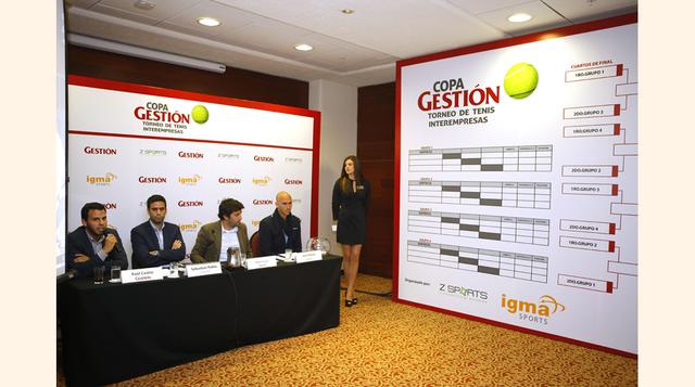 7  Raúl Castro, representante del diario Gestión; Sebastián Rubio, CEO de Z Sports; Alfredo Valverde, manager de Igma Sports y Luis Horna, de Igma Sports