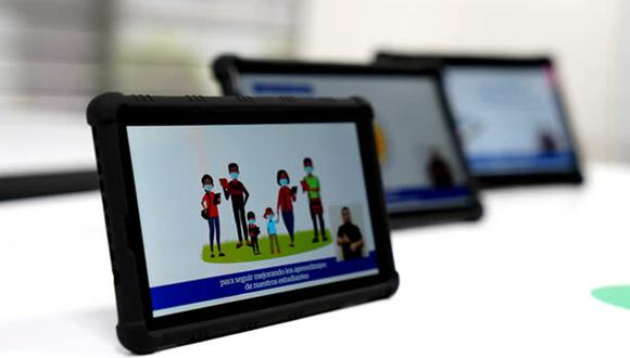 Las tablets que distribuirá el Gobierno a escolares de la zona rural tendrán precargado material de trabajo. (Foto: Minedu)