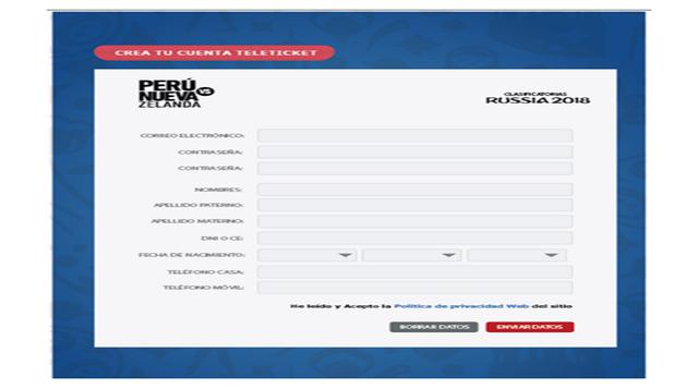 Foto 7 | En caso de que no sea usuario Teleticket: 1. Debe ingresar a repechaje.teleticket.com.pe haciendo clic en “Me quiero empezar a inscribir”. Recuerda leer y aceptar las recomendaciones generales al usuario.  2. Luego, ingresa tus datos en el formul