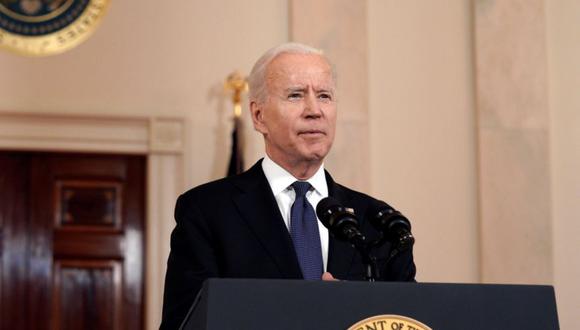 El presidente de EE.UU., Joe Biden, durante una rueda de prensa sobre Oriente Medio el 20 de mayo de 2021 en Washington. EFE/EPA/Yuri Gripas / POOL
