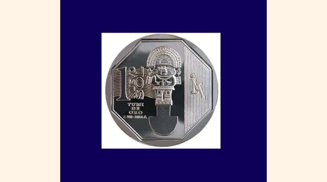 La moneda de un Nuevo Sol alusiva al "Tumi de Oro" es la primera emisión de la Serie Numismática. En el reverso se aprecia en el centro el Tumi de Oro, instrumento de hoja corta, semilunar y empuñadura escultórica con la figura de ÑAYLAMP ícono 