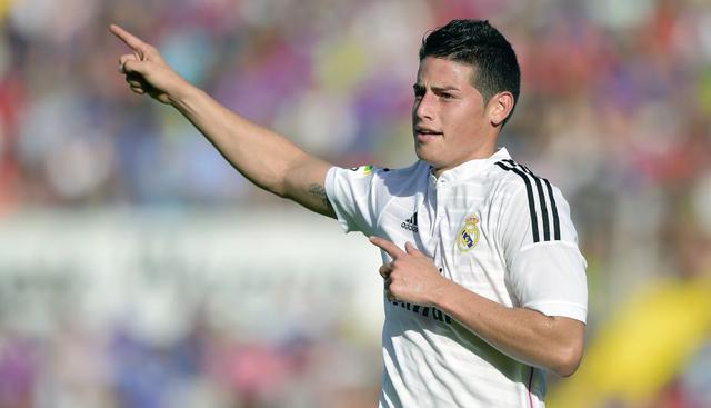 James Rodríguez. James Rodríguez se encuentra en la segunda línea de la volante. Después de realizar un gran mundial, el colombiano subió su valor en el mercado y hoy cuesta un poco más de 60 millones de dólares. (AFP)