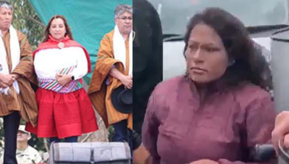 Mujer agrede a Dina boluarte en Ayacucho. Foto: Canal N