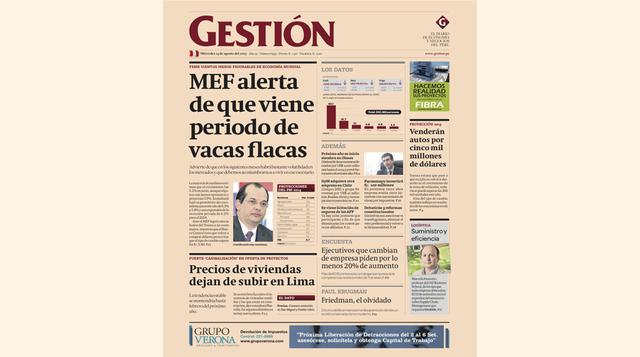 Primer equipo. La primera edición del diario fue preparada por 40 personas, aproximadamente, entre editores, redactores, analistas económicos, diseñadores y personal administrativo. Hoy, somos 60.