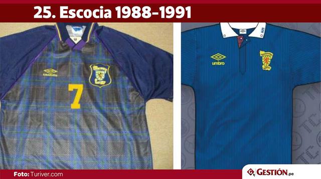 En 1990 Escocia quedó fuera del Mundial de Italia. Sin embargo, su camiseta se coló en la lista de las 25 mejores.