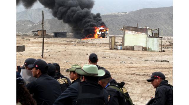 Autoridades gubernamentales intervinieron cinco canteras de minería ilegal no metálica para construcción en San Bartolo. (Foto: Andina)