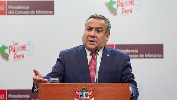 Gustavo Adrianzén brindó un respaldo a los cuatro ministros que serán interpelados en el Congreso. (Foto: PCM)