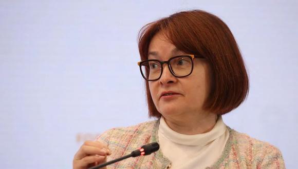 Elvira Nabiúllina, gobernadora del Banco Central de Rusia.